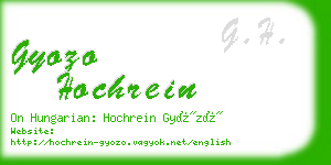 gyozo hochrein business card